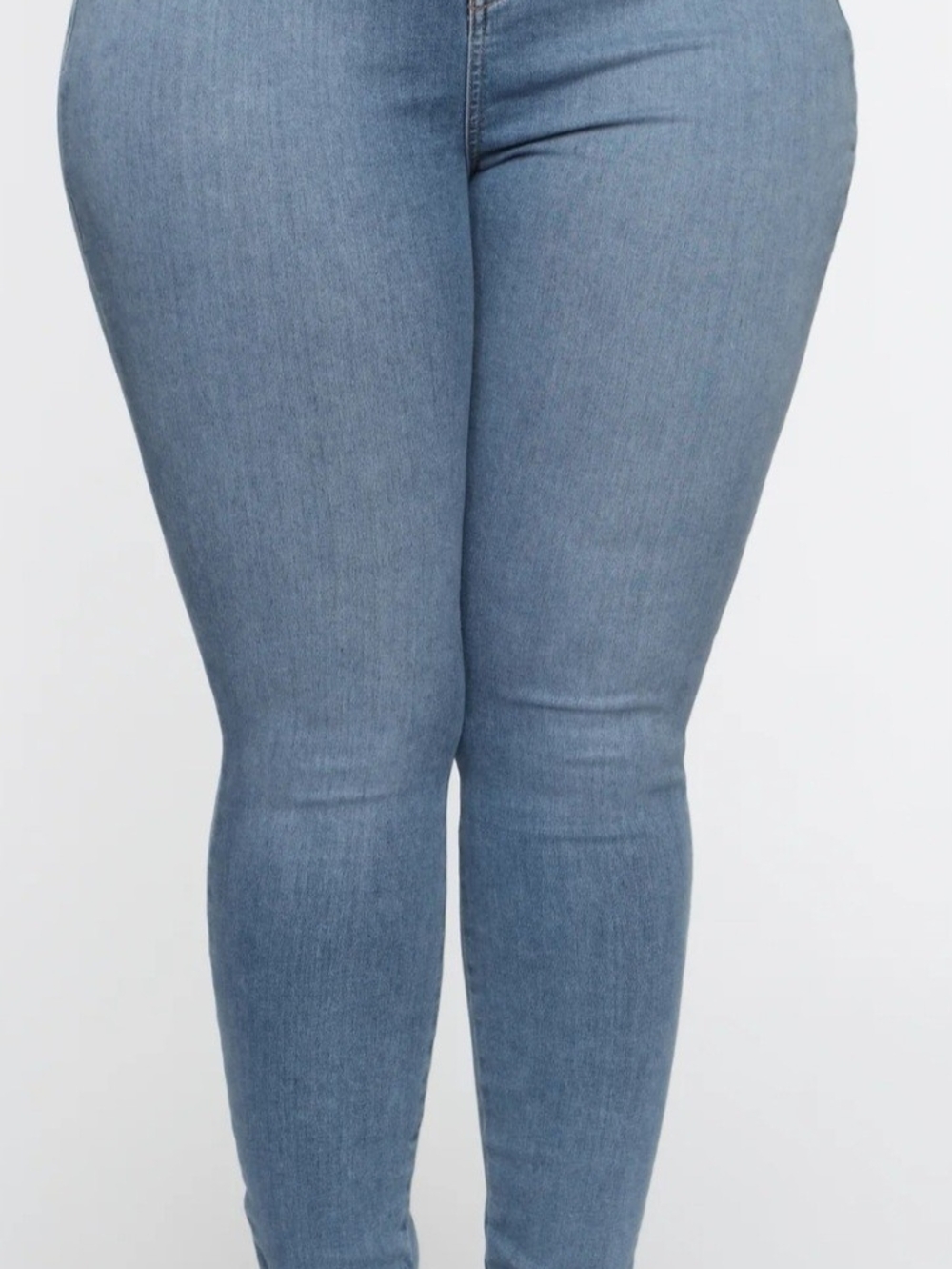 Flex Game Strong Super High-Rise Skinny Light Blue Women's Jeans - Picture 6 of 7